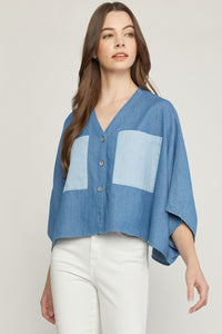 Celeste Denim Blouse