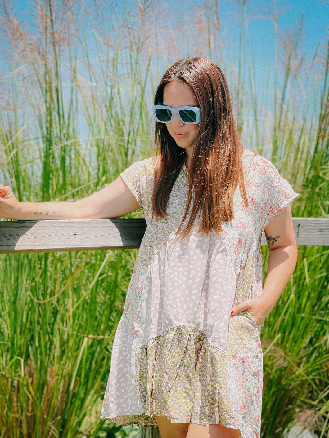 Savannah Mix Printed Dress